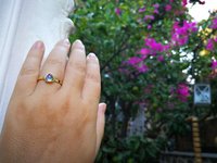 The Little Lord - Mood Ring - 6 mm - 24k Gold Plated Sterling Silver 925 - AAA Crystal Quartz