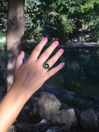 Secret Princess of the Flower Kingdom - Mood Ring - Adjustable - 6 mm - Brass