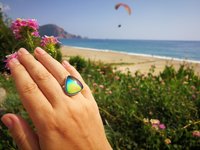 Sovereign of Lightning - Mood Ring - 20 mm - Sterling Silver 925 - AAA Crystal Quartz