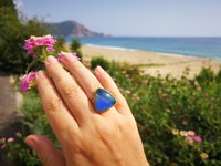 Sovereign of Lightning - Mood Ring - 20 mm - Gold Plated Sterling Silver 925 - AAA Crystal Quartz