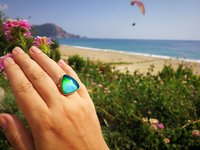 Sovereign of Lightning - Mood Ring - 20 mm - Gold Plated Sterling Silver 925 - AAA Crystal Quartz