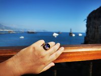Northern Lights - Mood Ring - 15 mm - Gold Plated Sterling Silver 925 - AAA Crystal Quartz