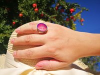 White Fire - Mood Ring - 20x15 mm - Sterling Silver 925 (pure or gold plated) - AAA Crystal Quartz