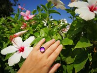 Sun of Antares - Mood Ring - 14 mm - Sterling Silver 925 - AAA Crystal Quartz