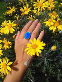 Queen of Colors - Mood Ring - 25x18 mm - Sterling Silver 925