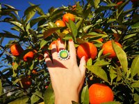 Silver Sunrise of Beauty - Mood Ring - 20 mm - Sterling Silver 925