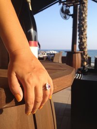 Princess of the Ocean - Mood Ring - Adjustable - 5 mm - Sterling Silver 925