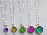 Lady of Celestial Nobility - Mood Necklace - 6,8,10,12,13 mm - Sterling Silver 925