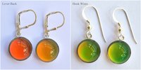 Silver Winged Princesses - Mood Earrings - 10 mm - Sterling Silver 925