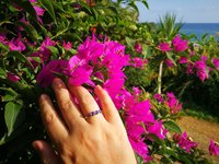 Three Wishes - Mood Ring - 4 mm - Sterling Silver 925 - AAA Crystal Quartz