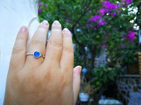 Blush of Attraction - Mood Ring - 6 mm - Sterling Silver 925 - AAA Crystal Quartz