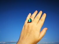 Lord of Lightning - Mood Ring - 15 mm - Sterling Silver 925 - AAA Crystal Quartz