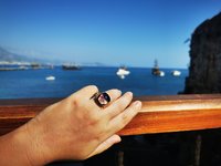 Northern Lights - Mood Ring - 15 mm - Gold Plated Sterling Silver 925 - AAA Crystal Quartz
