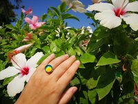 Sun of Antares - Mood Ring - 14 mm - Sterling Silver 925 - AAA Crystal Quartz
