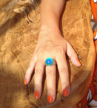 Rising Sun - Mood Ring - Adjustable - 16 mm - Sterling Silver 925