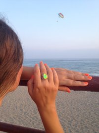 Silver Blossom of Light - Mood Ring - Adjustable - 18x13 mm - Sterling Silver 925