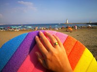 Lady of the Silver Light - Mood Ring - 8 mm - Sterling Silver 925