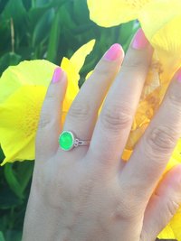 Star of Beauty - Mood Ring - 10x8 mm - Sterling Silver 925