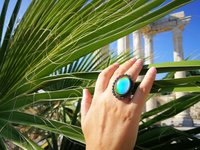 Queen of Zanzibar - Mood Ring - Adjustable - 25x18 mm - Brass