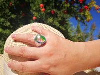 King of Gentlemen - Mood Ring - 18x13 mm - Stainless Steel - faceted AAA Crystal Quartz