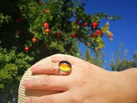 Queen of Heavenly Delight - Mood Ring - 20x15 mm - Sterling Silver 925 (pure or gold plated) - AAA Crystal Quartz