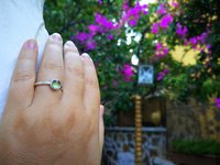 Blush of Attraction - Mood Ring - 6 mm - Sterling Silver 925 - AAA Crystal Quartz