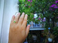 Blush of Attraction - Mood Ring - 6 mm - Gold Plated Sterling Silver 925 - AAA Crystal Quartz