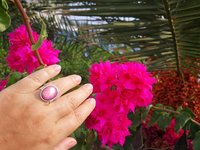 Silver Messenger of Glory - Mood Ring - 20x15 mm - Sterling Silver 925 - AAA Crystal Quartz faceted