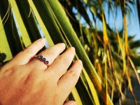 Three Wishes - Mood Ring - 4 mm - 24k Gold Plated Sterling Silver 925 - AAA Crystal Quartz