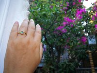 The Little Lord - Mood Ring - 6 mm - 24k Gold Plated Sterling Silver 925 - AAA Crystal Quartz