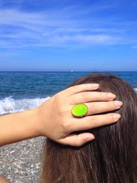 Queen of Colors - Mood Ring - 25x18 mm - Sterling Silver 925
