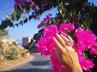 Golden Sunrise of Beauty - Mood Ring - 20 mm - 24K Gold Plated Sterling Silver 925