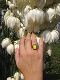 First Princess of the Empire - Mood Ring - 14x10 mm - 24K Gold Plated Sterling Silver 925