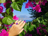 Golden Star of Romance - Mood Ring - 12 mm - 24K Gold Plated Sterling Silver 925