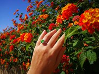Princess of the Silver Light - Mood Ring - Adjustable or Non-Adjustable - 10 mm - Sterling Silver 925