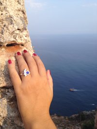Princess of the Ocean - Mood Ring - Adjustable - 5 mm - Sterling Silver 925