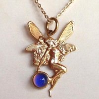 Secret Fairy Princess of Wishes - Mood Necklace - 5 mm - Gold Plated Brass