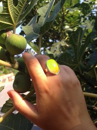 Goddess of Adventure - Mood Ring - Gold Plated Sterling Silver 925 - Adjustable - 25x18 mm