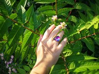 Sovereign of Lightning - Mood Ring - 20 mm - Gold Plated Sterling Silver 925 - AAA Crystal Quartz