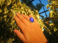 White Fire - Mood Ring - 20x15 mm - Sterling Silver 925 (pure or gold plated) - AAA Crystal Quartz
