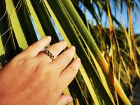 Three Wishes - Mood Ring - 4 mm - 24k Gold Plated Sterling Silver 925 - AAA Crystal Quartz