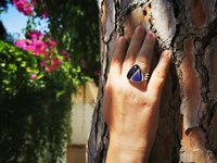 Sovereign of Lightning - Mood Ring - 20 mm - Sterling Silver 925 - AAA Crystal Quartz