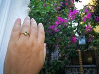 The Little Lord - Mood Ring - 6 mm - 24k Gold Plated Sterling Silver 925 - AAA Crystal Quartz