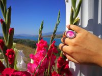 Silver Fountain of Youth - Mood Ring - 25x18 mm - Sterling Silver 925