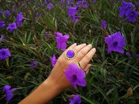 Golden Sunrise of Beauty - Mood Ring - 20 mm - 24K Gold Plated Sterling Silver 925