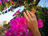 Princess of Blossoms - Mood Ring - 6 mm - Sterling Silver 925
