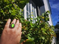 Royal Mood - Mood Ring - Adjustable - 18x13 mm - Stainless Steel