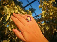 White Fire - Mood Ring - 20x15 mm - Sterling Silver 925 (pure or gold plated) - AAA Crystal Quartz