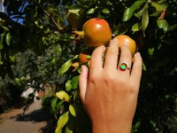 Duchess of the Silver Light - Mood Ring - 8 mm - Sterling Silver 925 - AAA Crystal Quartz