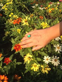 First Princess of the Empire - Mood Ring - 14x10 mm - 24K Gold Plated Sterling Silver 925